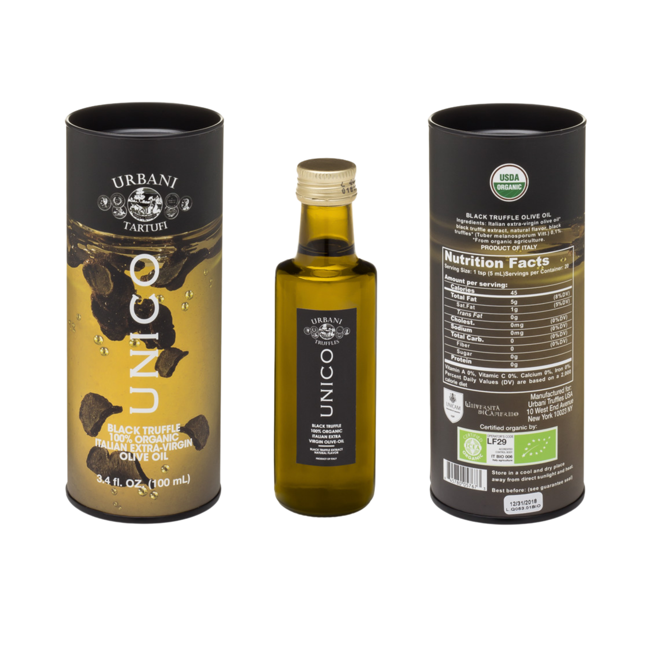 Organic UNICO Black Truffle Oil 3.4 fl oz - Urbani Truffles