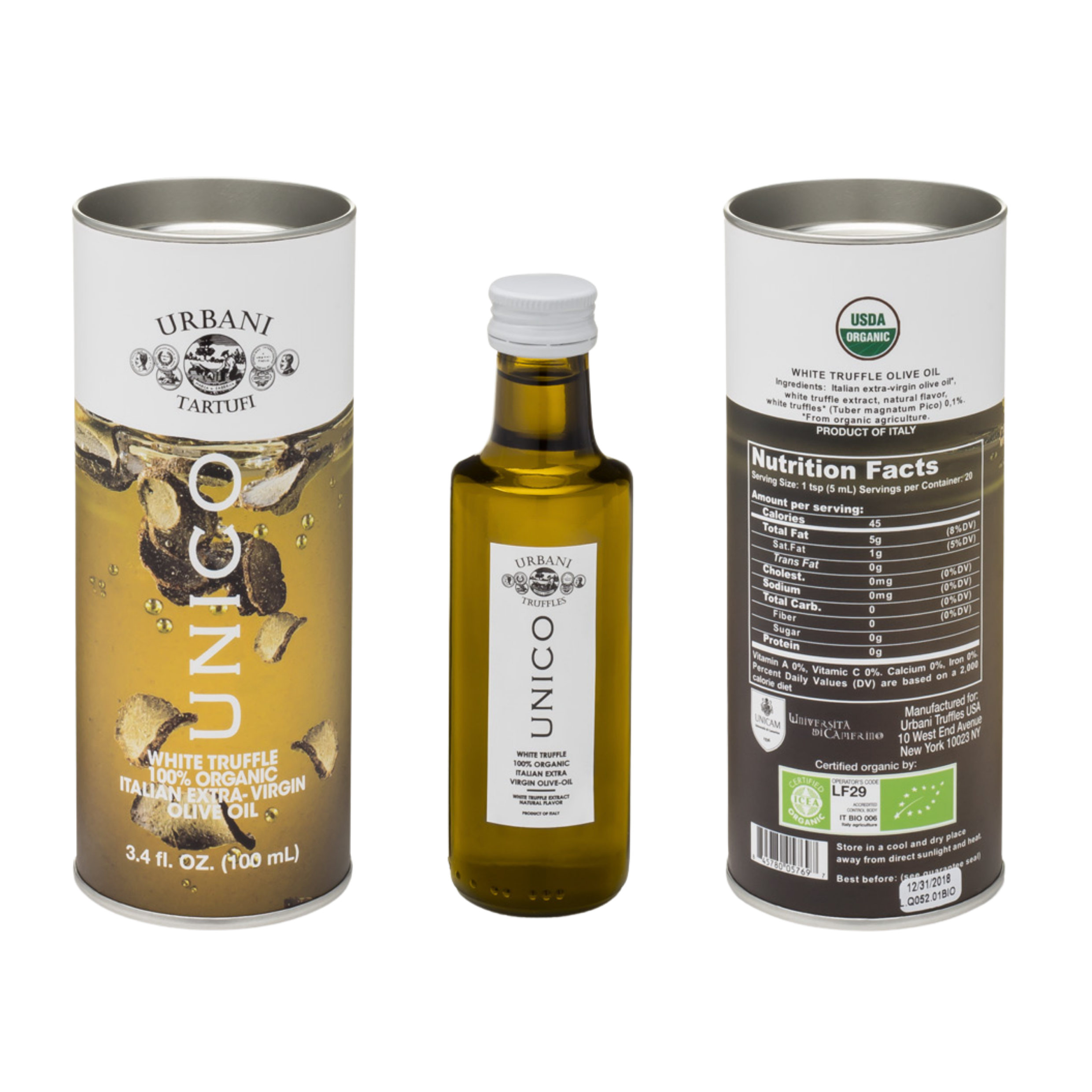 Organic UNICO White Truffle Oil 3.4 fl oz - Urbani Truffles